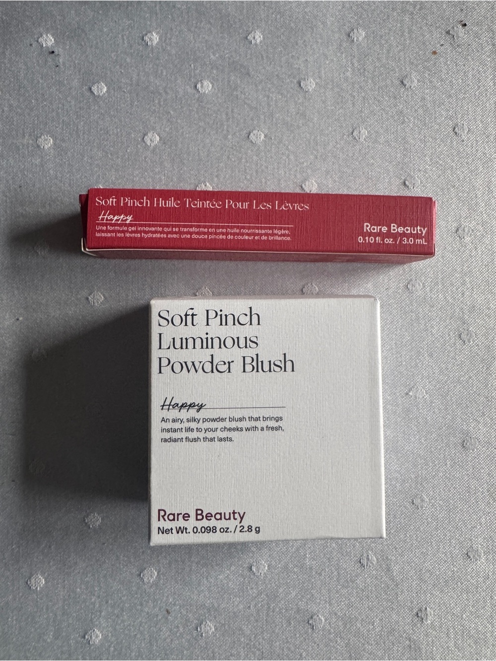 Rare Beauty Soft Pinch Luminous Powder Blush and Lip Oil Set in shade Happy